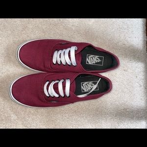 Burgundy vans shoes